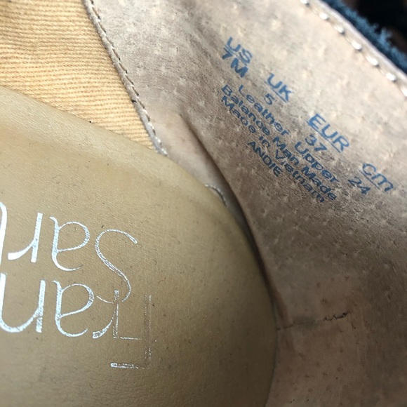 Franco Sarto Augustine Soft Suede Chain Fringe Black Loafers - Picture 6 of 6